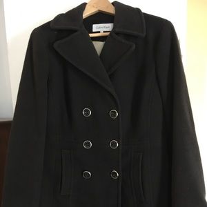 Wool/Cashmere Blend Pea Coat. Fully Lined.